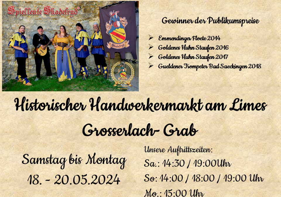Historischer Handwerkermarkt am Limes – Grosserlach-Grab